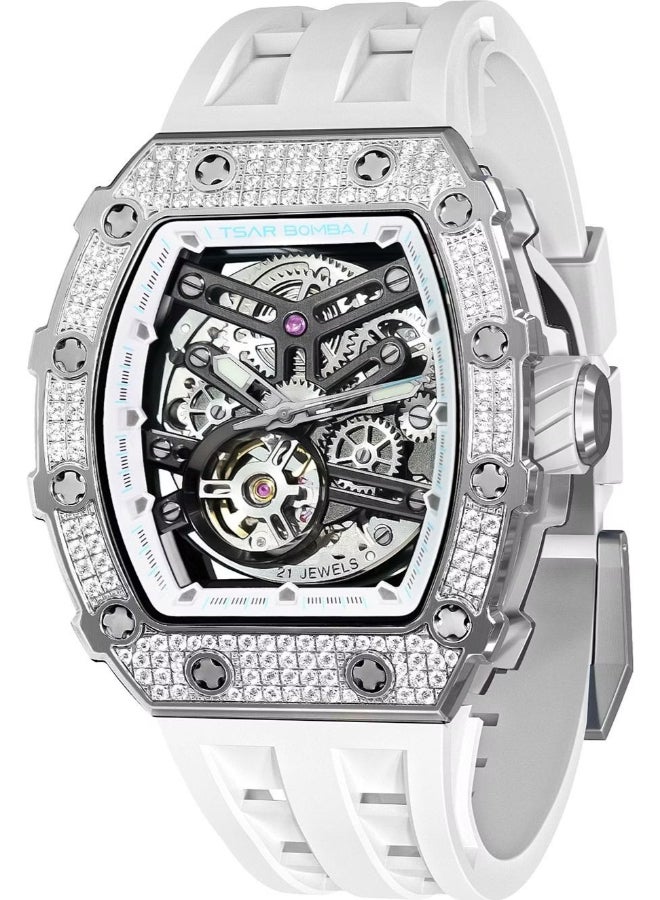 TSAR BOMBA Men's Rubber Automatic Watch TB8208D-05 - 43.5x50.5 mm - Image 2